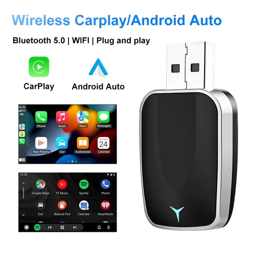 2026 nouveau adaptateur sans fil CarPlay Android Auto sans fil Mini boîte intelligente Plug and play sans fil CarPlay et Android Auto nouvel adaptateur