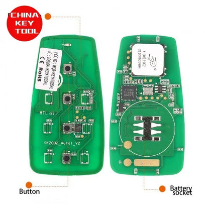 1PCS Autel IKEYAT004CL AT004CL Universel Smart Remote Key 4 Boutons AUTEL SMART KEY Pour Autel Smart Key Pour KM100 IM508 IM608