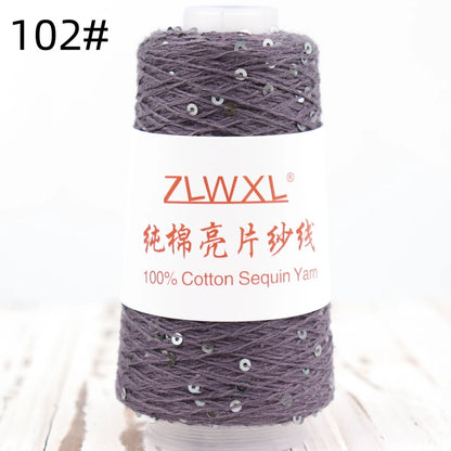   Блэк – fil de coton à paillettes, 100g, 800M, 3mm, décoration tricotée, crochet à la main, tricot jaune