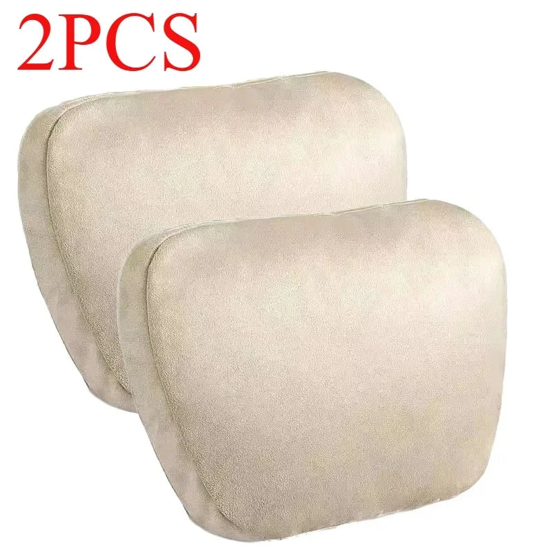 Appui-tête de voiture en coton à mémoire de forme, 2 pièces, Support de cou, accessoires de voiture, classe de siège, doux, universel, réglable, oreiller de voiture, coussin de repos du cou