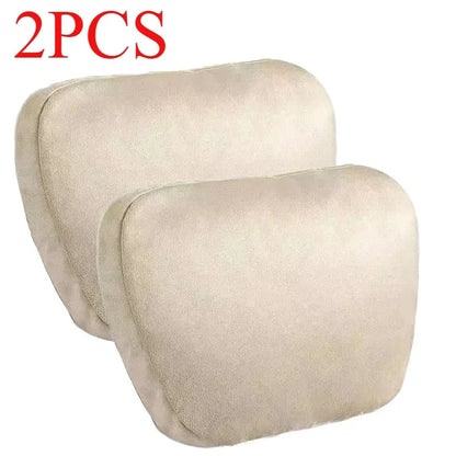 Appui-tête de voiture en coton à mémoire de forme, 2 pièces, Support de cou, accessoires de voiture, classe de siège, doux, universel, réglable, oreiller de voiture, coussin de repos du cou