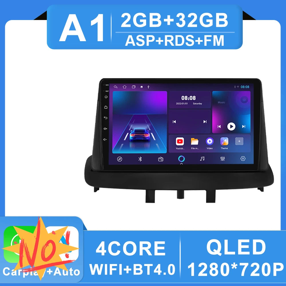 Android 16 pour Renault Megane 3 Fluence Samsung SM3 2008 - 2017 lecteur multimédia DSP CarPlay GPS autoradio
