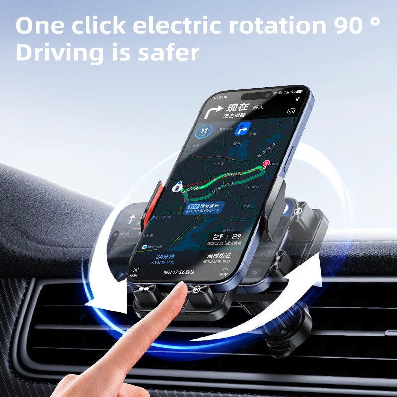 Chargeur sans fil pour voiture 15W, serrage automatique infrarouge, support de charge rapide, support de téléphone pour grille d'aération