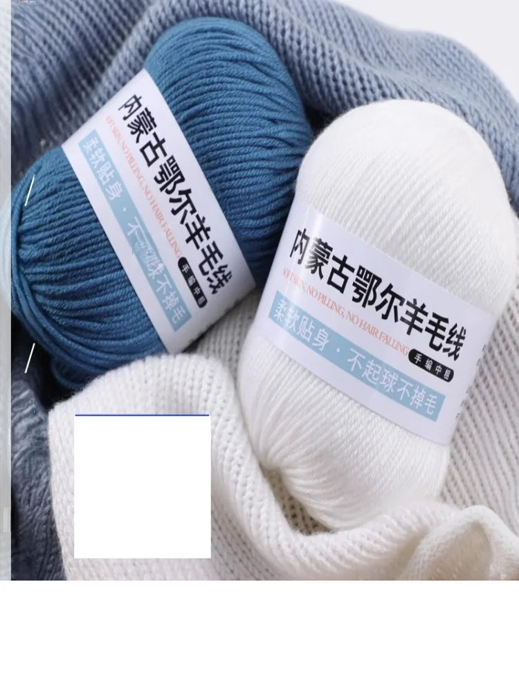 Fil de laine pour enfants, crochet à la main pour chapeaux, écharpes, chandails, optique moyenne, doux pour la peau, doux, 6 rôles, 100 g/ensemble
