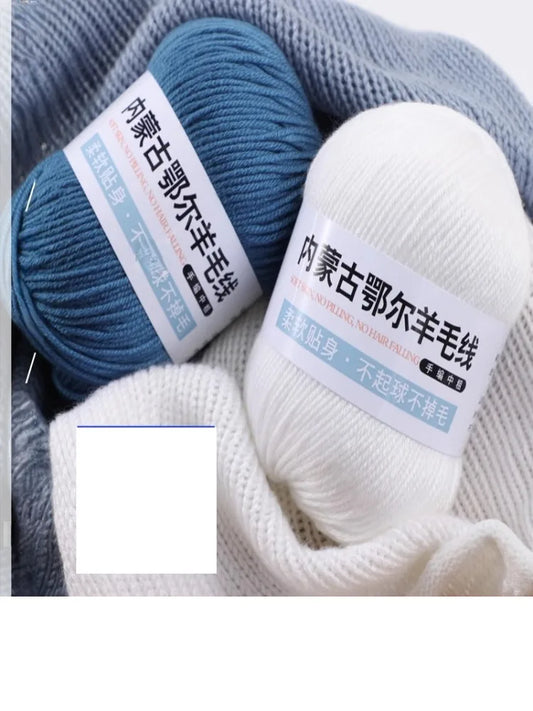 Fil de laine pour enfants, crochet à la main pour chapeaux, écharpes, chandails, optique moyenne, doux pour la peau, doux, 6 rôles, 100 g/ensemble