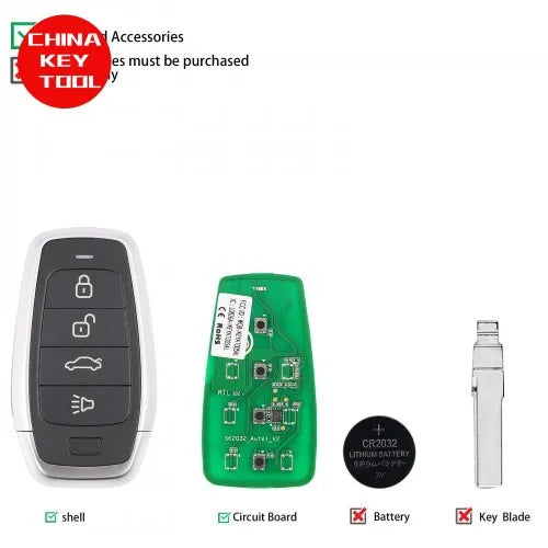 1PCS Autel IKEYAT004CL AT004CL Universel Smart Remote Key 4 Boutons AUTEL SMART KEY Pour Autel Smart Key Pour KM100 IM508 IM608