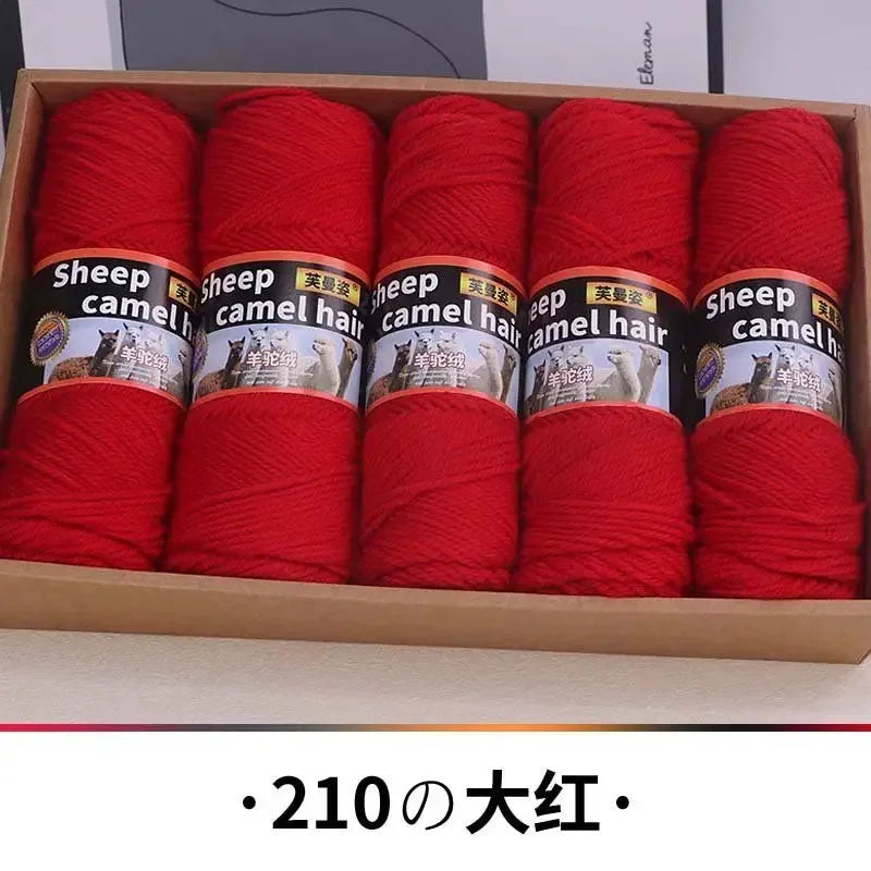Fil de cachemire épais pour Crochet, tricot à la main, pull, écharpes, manteaux, chapeau, gants, bricolage, fil de laine d'alpaga doux et chaud, 500 g/ensemble