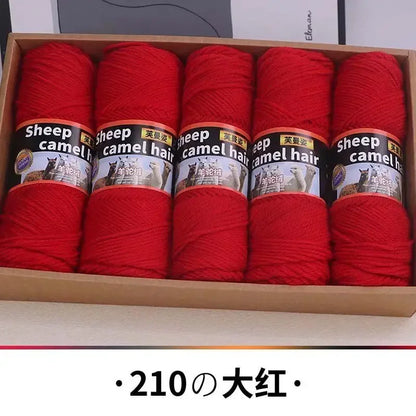 Fil de cachemire épais pour Crochet, tricot à la main, pull, écharpes, manteaux, chapeau, gants, bricolage, fil de laine d'alpaga doux et chaud, 500 g/ensemble