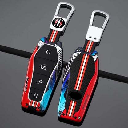 Porte-clés de voiture en alliage de Zinc, pour BYD Han Ev Tang Dm/Qin PLUS/Song Pro/MAX/Yuan Dolphin E2, coque de protection de décoration de clé de voiture