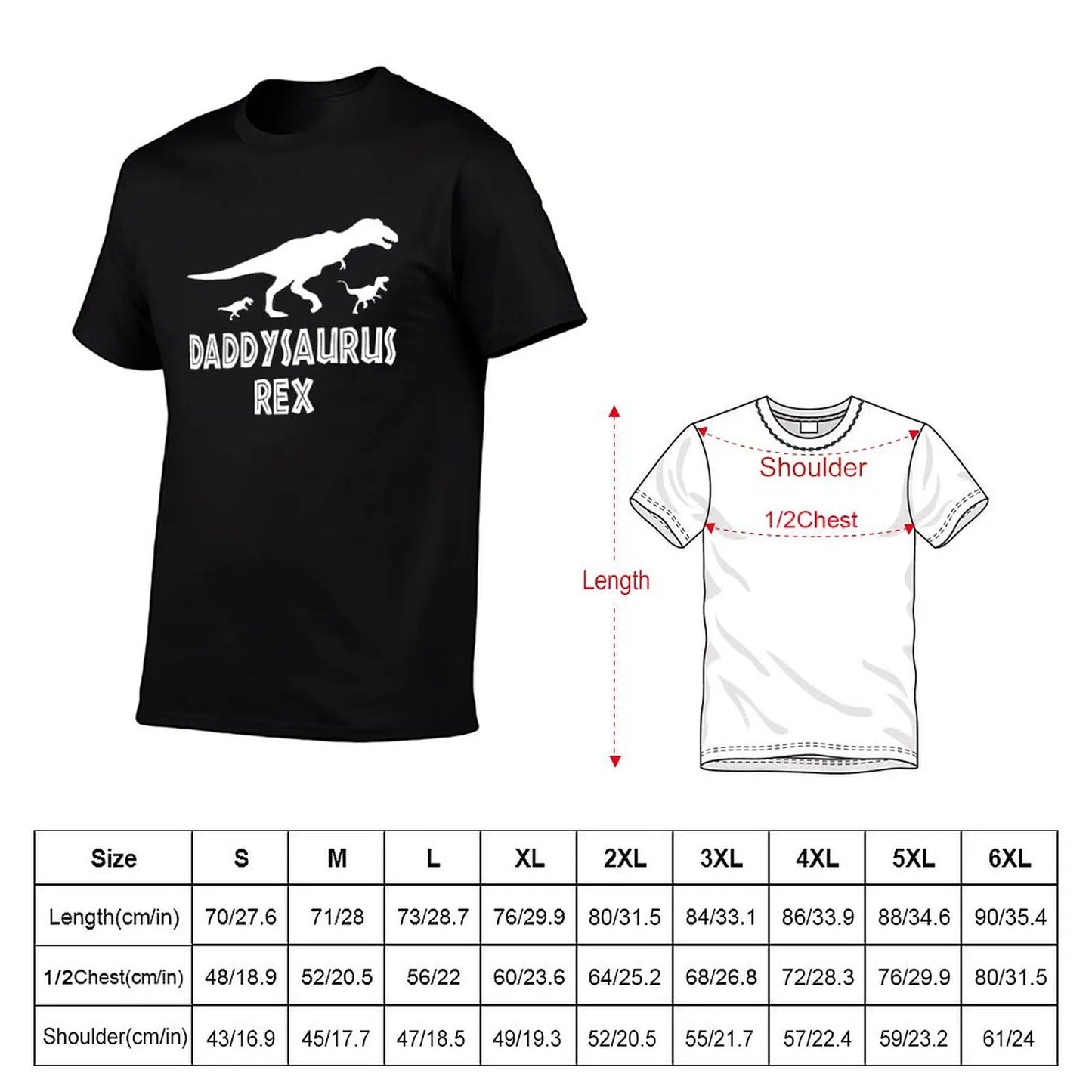 T-Shirt Daddysaurus homme T-Shirt T chemise personnalisée T Rex chemise