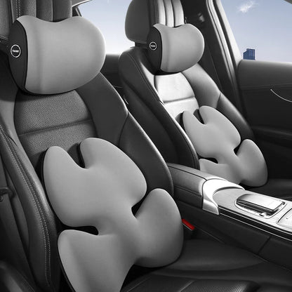 Appui-tête de voiture, oreiller de cou, oreiller de siège de voiture, coussin de taille universel en coton à mémoire de forme