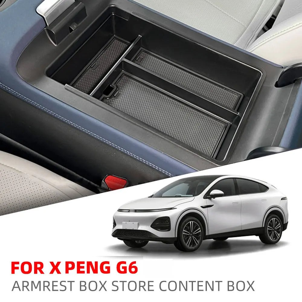 Boîte de rangement d'accoudoir de voiture pour Xpeng G6 X Peng, boîte de rangement de Console centrale, plateau de conteneur, accessoires d'intérieur