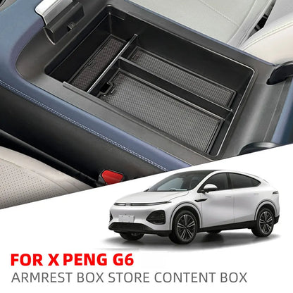 Boîte de rangement d'accoudoir de voiture pour Xpeng G6 X Peng, boîte de rangement de Console centrale, plateau de conteneur, accessoires d'intérieur