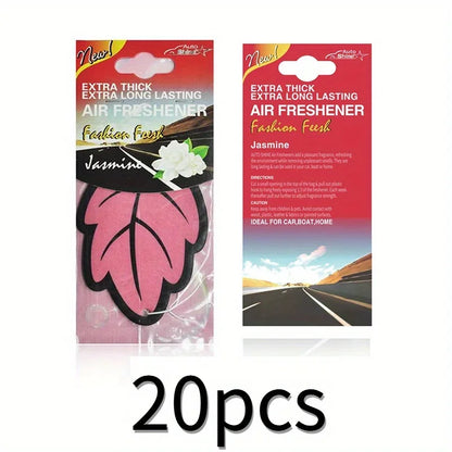Désodorisant de voiture en papier de thé parfumé naturel, 3 à 60 pièces, parfum de vanille suspendu automatiquement en forme de feuille, accessoires d'intérieur de voiture