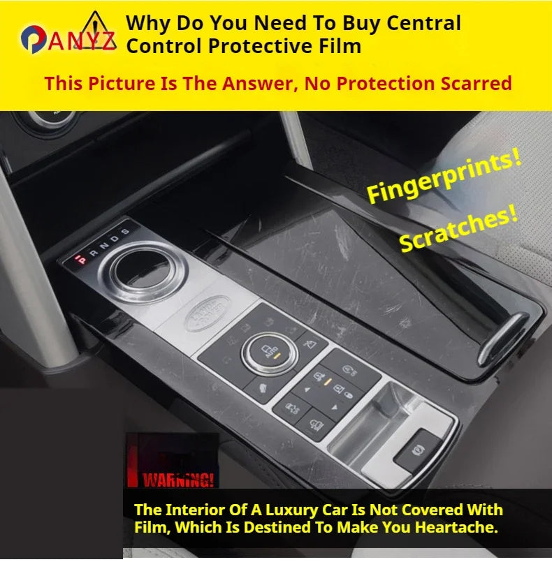 Film transparent en TPU pour accessoires d'intérieur Lynk & Co 09 EM-P 2024, panneau d'engrenage, Console centrale GPS, Protection PPF anti-rayures