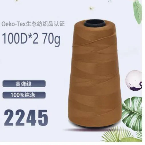 Fil de nylon à haute élasticité en polyester de 3000 mètres - Fil de surjet dense 200D pour rideaux, sous-vêtements et emballage décoratif