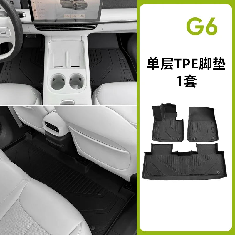 بوليمرات خاصة للأرضيات لسيارات Xiaopeng G6 G9، TPE، صديقة للبيئة، مقاومة للماء، طبقة مزدوجة، سجادة سيارة، قدم، Xpeng