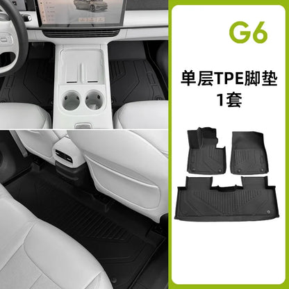 بوليمرات خاصة للأرضيات لسيارات Xiaopeng G6 G9، TPE، صديقة للبيئة، مقاومة للماء، طبقة مزدوجة، سجادة سيارة، قدم، Xpeng