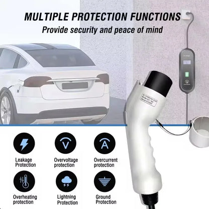 Chargeur de voiture Portable GBT Type 1 Type 2, 16a, EV Portable avec câble de 3.5M 5M, Station de recharge de voiture réglable en courant