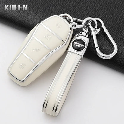 Pour BYD Song Plus Atto 3 Han EV Tang DM Qin joint dauphin mode TPU voiture clé housse protégée porte-clés Fob accessoires