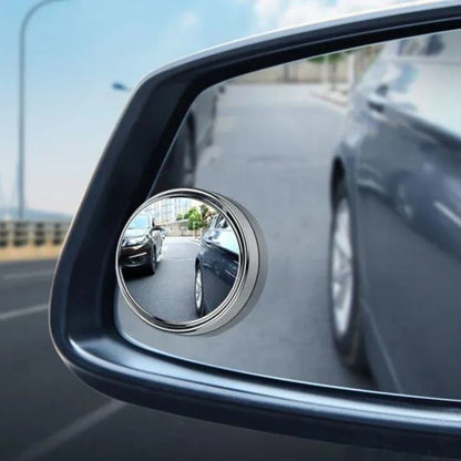Rétroviseur Convexe à Cadre Rond pour Angle Mort, Accessoire de Voiture, Résistant à 360, Réglable et Transparent, 2 Pièces