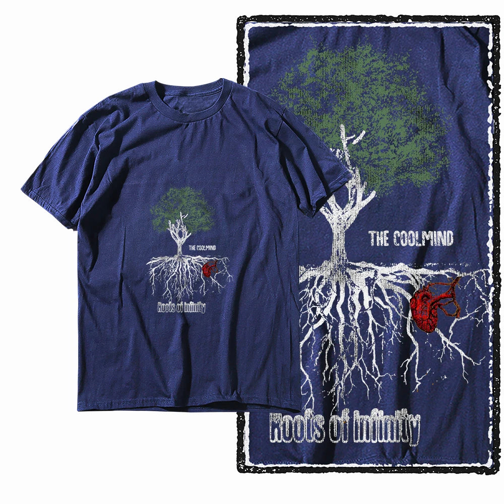 Coolmind MAX yggdrasil printed Exclusive graphic men T shirt 100% cotton big size streetwear men tshirt cool t-shirt tee shirts