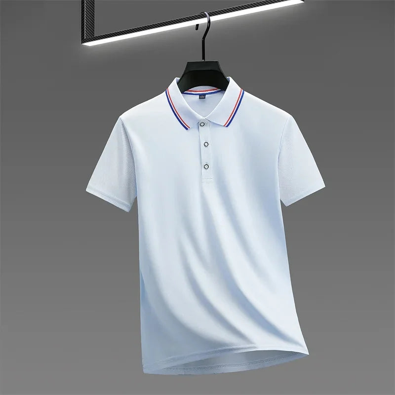 Polo décontracté à manches courtes pour hommes, couleur unie, haut polyvalent, à la mode et confortable, nouvelle collection été 2025