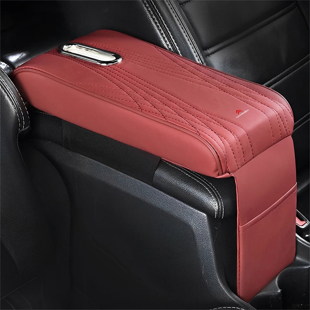 Boîte de rangement pour accoudoir épais, Console centrale de voiture, coussin avec poche de rangement pour mouchoirs, accessoires pour citroën C2 C3 C1 Picasso, 1 pièce