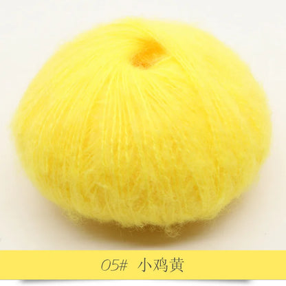 Fil Mohair tricoté à la main, 25g, 1 pièce, ligne de laine chaude au Crochet, pull shwal, écharpe