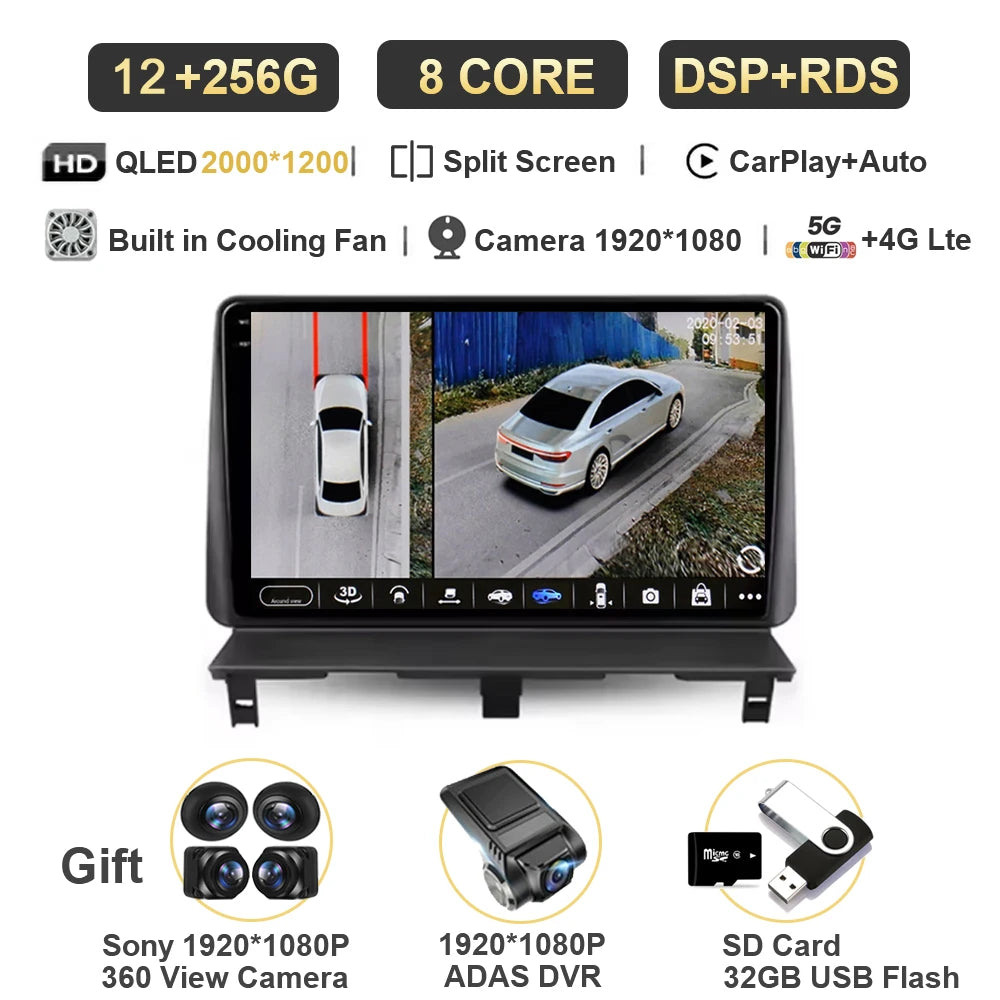 Android 15 autoradio Carplay pour Peugeot Partner 1 2002 - 2008 Partner origine 1 2008-2011 Android Auto lecteur multimédia stéréo