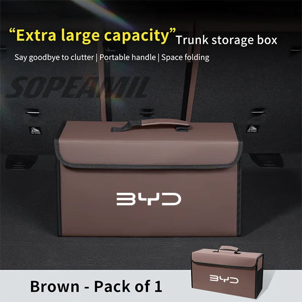 Boîte d'organisation et de rangement de coffre de voiture, pour BYD Atto 3 Tang F3 E6 Yuan Plus Song Max F0 Qin G3 I3 Han Dmi Dolphin S6 DM-i EV 2din