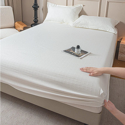 Drap-housse avec bande élastique, couleur unie, housse de matelas douce pour lit simple, double, king, queen, 90/120/140/150/160/180x200cm
