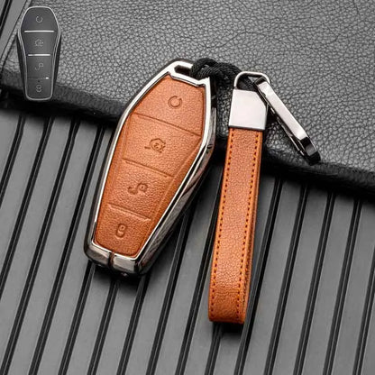 Porte-clés en cuir et métal pour BYD Seal U, Sealion 6, 07, EV King, Song Plus, Champion Chazor, accessoires porte-clés