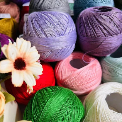 1 حزمة خيوط حرير مرسرة فاخرة - ناعمة، متينة، ألوان زاهية للحياكة والكروشيه اليدوي ناعمة ومناسبة للصيف