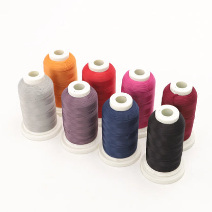 Fil laineux en Nylon à haute élasticité Tex 18, fil extensible, épaisseur moyenne, 1000 mètres de Long, surjet de couture sans couture, 8 couleurs au choix