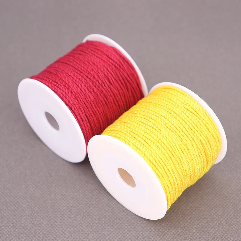 Corde de coton pour macramé, ficelle, ficelle, fil, artisanat, couture, tentures murales faites à la main, bohème, fête de mariage, décoration d'intérieur, 1.2mm, 37m