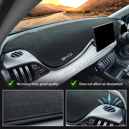 Couverture de tableau de bord de voiture, tapis Anti-UV pour BYD Atto 3 Ev 2022 2023, moulures intérieures de voiture, tampon antidérapant, accessoires Yuan Plus