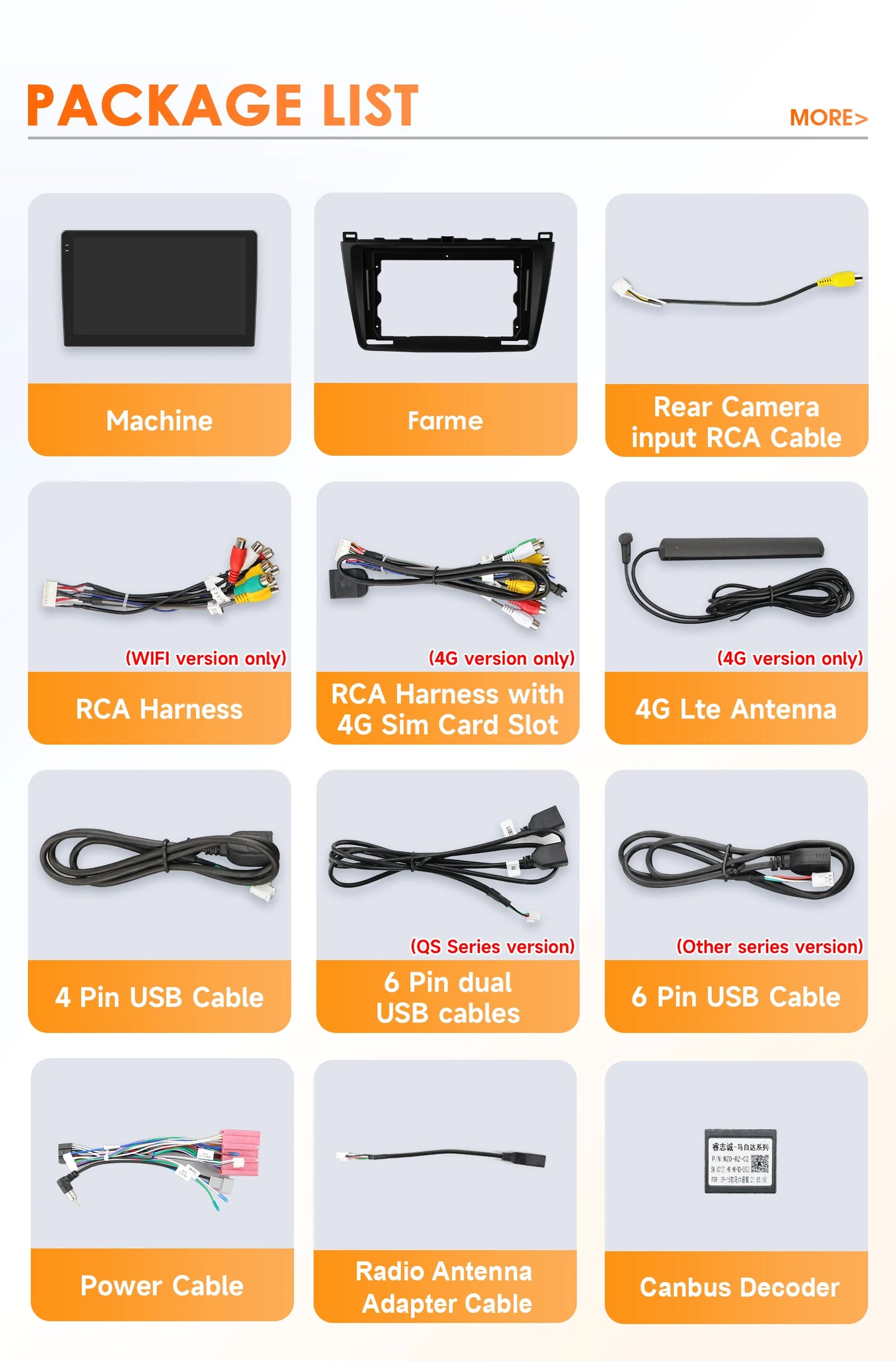 Hizpo Android 14 pour Mazda 6 2007 - 2012 lecteur multimédia de voiture Navigation GPS Radio Carplay Navi 360 caméra 4G No 2 Din 2din DVD