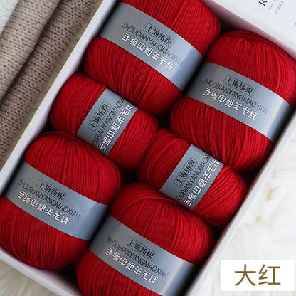 Fil de cachemire d'épaisseur moyenne, 500 g/ensemble, 4 plis, pour tricot au Crochet à la main, pull et pantalon, laine chaude, fil de laine 100%, doux pour la peau