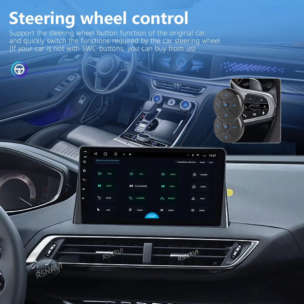 Android 15 Carplay Auto 2K écran autoradio multimédia lecteur vidéo pour Peugeot 5008 4008 3008 2017 - 2020 2din Autoradio stéréo