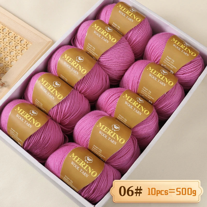 500 g de fil de laine d'alpaga mi-fin 212 de haute qualité, adapté au tricot de pulls, d'écharpes et de chapeaux, 10 écheveaux/paquet