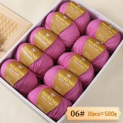 500 g de fil de laine d'alpaga mi-fin 212 de haute qualité, adapté au tricot de pulls, d'écharpes et de chapeaux, 10 écheveaux/paquet