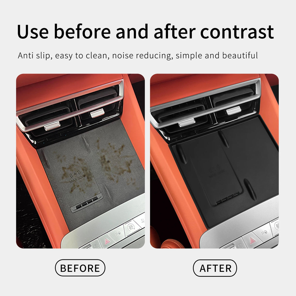 Tapis de chargement sans fil antidérapant pour BYD Tang L 2025, tapis de protection pour chargeur de téléphone de voiture, accessoires d'intérieur