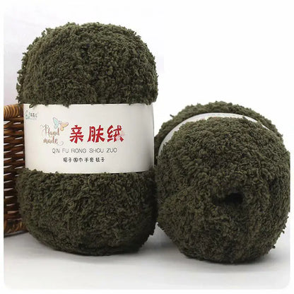 Fil Chenille doux et fin en velours de corail, 50g/paquet, fils de serviette pour tricoter, fil au Crochet, tricot à la main, poupées de bricolage