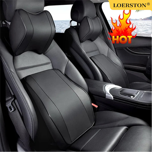 Appui-tête de cou de voiture, coussin de soutien, mousse à mémoire de forme respirante, protection à rebond lent, oreiller lombaire de voiture, accessoires de voiture