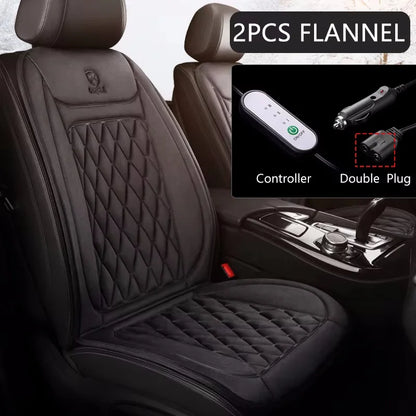 Coussin chauffant pour siège de voiture, en flanelle, 12V, universel, pour l'hiver siege chauffant voiture siège chauffant voiture