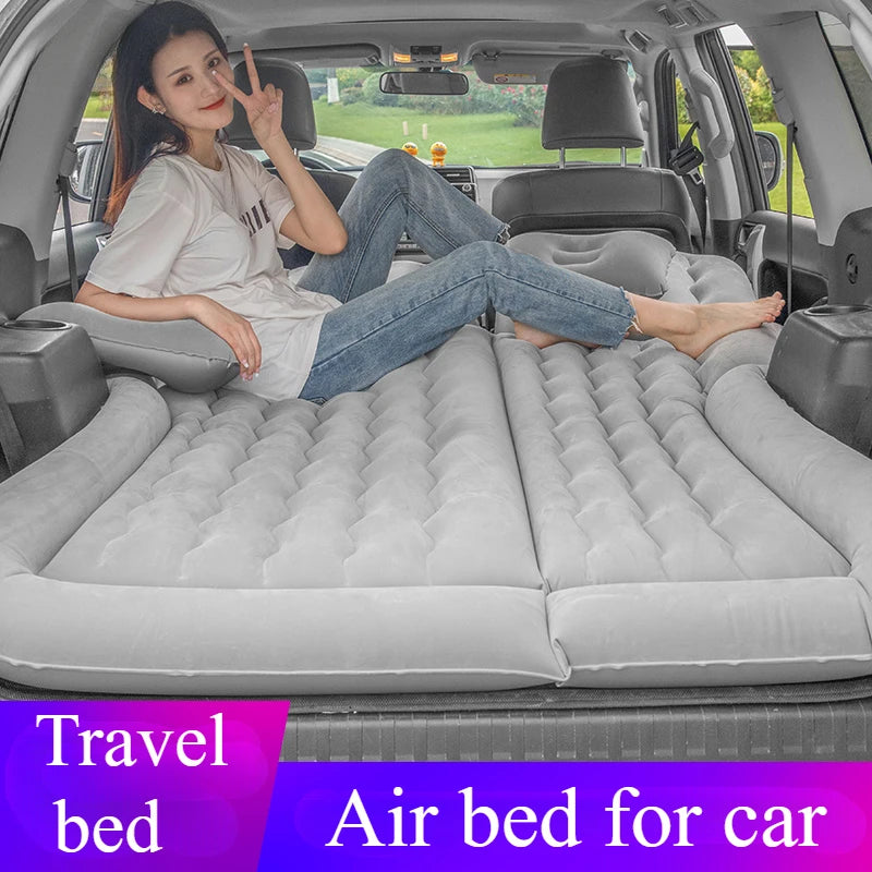 Lit pneumatique de voiture matelas de voyage arrière de voiture tapis de couchage suv matelas de chape de coffre lit d'air de couchage de voiture