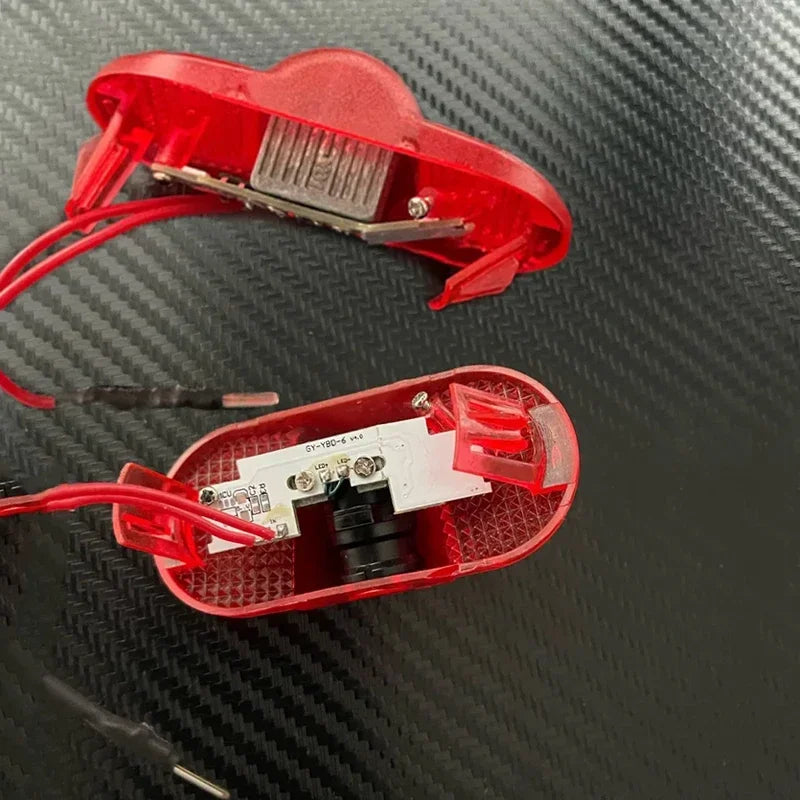 Lumières de courtoisie de bienvenue pour porte de voiture, 2 pièces, projecteur fantôme, lampes d'ombre pour Logo Skoda VRS Octavia A5 MKII 2006 2008 – 2013, accessoires
