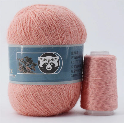 Fil de fourrure de vison pour fils pour tricoter et Crochet, fil de t-shirt en dentelle à 2 plis pour tricoter à la main, couture, 1 écheveau 340 M 50 + 20g