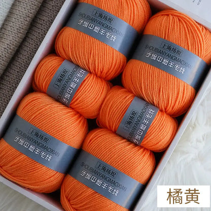 Fil de cachemire d'épaisseur moyenne, 500 g/ensemble, 4 plis, pour tricot au Crochet à la main, pull et pantalon, laine chaude, fil de laine 100%, doux pour la peau